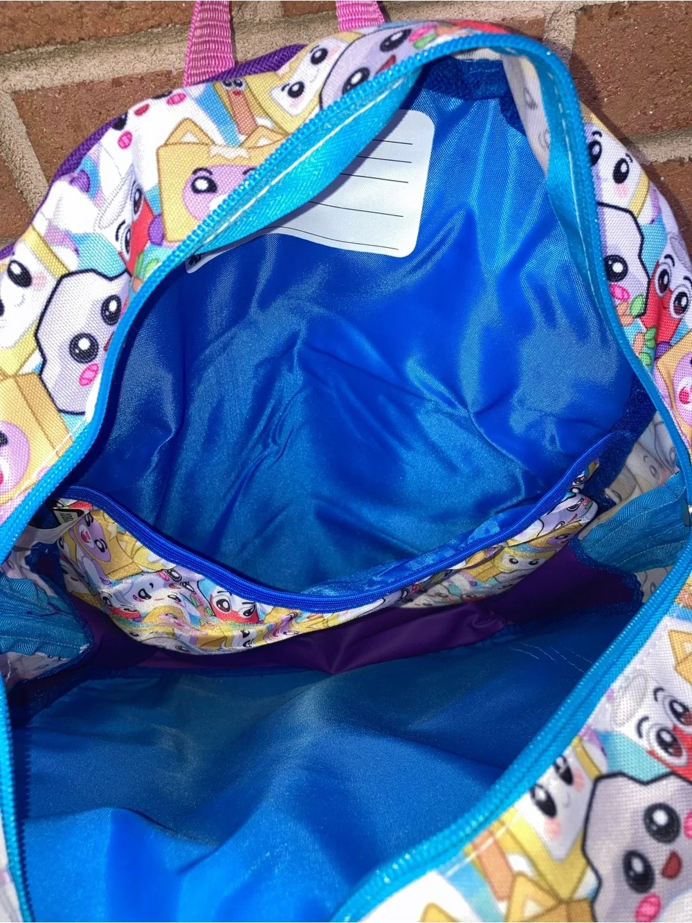 Lankybox Kids Purple Cartoon Gold Star Collection Backpack